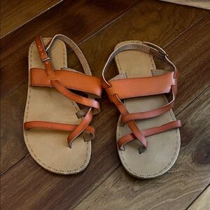 GAP Orange Leather Sandals